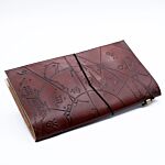 Handmade Leather Journal - My Bucket List Book - Brown (80 Pages)