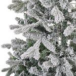 Artificial Christmas Tree White Synthetic 210 Cm Hinged Branches Pre-lit Winter Holiday Decor Beliani