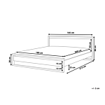 Double Bed Frame Dark Pine Wood 180 X 200 Cm Super King Size Slatted Beliani