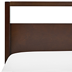 Double Bed Frame Dark Pine Wood 180 X 200 Cm Super King Size Slatted Beliani