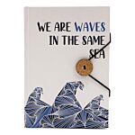 Notebook With Strap - Waves In The Same Sea