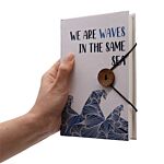 Notebook With Strap - Waves In The Same Sea