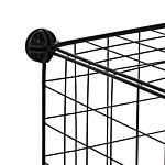 Homcom Diy 6 Cube Metal Wire Rack Interlocking Storage Cabinet Living Room Organiser Display Shelves Black