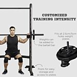 Homcom Squat Rack With Pull-up Bar, Adjustable Weight Rack, Multi-functional Weight Lifting Barbell Stand For Home Gym Strength Training