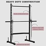 Homcom Squat Rack With Pull-up Bar, Adjustable Weight Rack, Multi-functional Weight Lifting Barbell Stand For Home Gym Strength Training