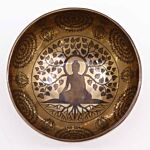 Tibetan Healing Engraved Bowl - 16cm - Bodhi Tree Buddha