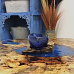 Molton Glass Mini Blue Bowl On Wood