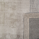 Rug Grey With Light Grey 140 X 200 Cm Ombre Effect Viscose Modern Living Room Beliani