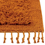 Area Rug Orange Cotton 140 X 200 Cm Shaggy Rectangular With Tassels Boho Style Beliani