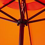 Outsunny 2.7m Patio Tilt Umbrella Sun Parasol Outdoor Garden Sun Shade Aluminium Frame With Crank（orange）