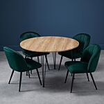 Orla Dining Chair Green (pack Of 2)