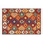 Kilim Area Rug Multicolour Wool 200 X 300 Cm Hand Woven Flat Weave Oriental Pattern With Tassels Traditional Living Room Bedroom Beliani