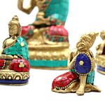 Brass Buddha Figure - Thinking - 6.5 Cm