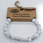 Power Bracelet - White Jasper