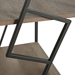 5 Tier Bookcase Dark Wood And Black Metal Frame Open Shelf Industrial Minimalist Shelving Unit Beliani