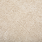 Shaggy Area Rug Beige 140 Cm Modern High-pile Machine-tufted Round Carpet Beliani