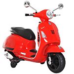 Homcom Kids Ride On Motorcycle, 6v, W/led Lights-red