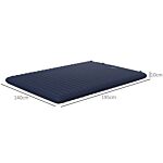 Outsunny Double Size Air Bed, With Built-in Foot Pump And Carry Bag, Blue