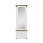 Corona White Armoire With Mirrored Door