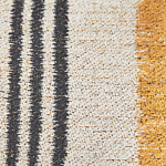 Area Rug Yellow And Black Cotton 200 X 300 Cm Flat Weave Jacquard Woven Striped Pattern Boho Living Room Bedroom Beliani