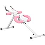 Sportnow Foldable Ab Machine, Height Adjustable Abs Trainer With Lcd Monitor, For Home Gym Core Stomach Crunch Workout