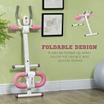 Sportnow Foldable Ab Machine, Height Adjustable Abs Trainer With Lcd Monitor, For Home Gym Core Stomach Crunch Workout
