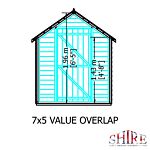 Value Overlap Shed 7 X 5