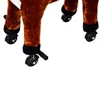 Homcom Kids Plush Ride On Walking Horse W/sound-brown