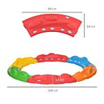 Zonekiz Kids Balance Beam, Kids 6 Pieces Stepping Stones Obstacle Course, For Ages 3-8 Years - Multicoloured