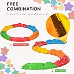 Zonekiz Kids Balance Beam, Kids 6 Pieces Stepping Stones Obstacle Course, For Ages 3-8 Years - Multicoloured