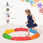 Zonekiz Kids Balance Beam, Kids 6 Pieces Stepping Stones Obstacle Course, For Ages 3-8 Years - Multicoloured