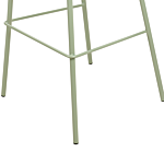 Set Of 4 Bar Stools Light Green Plastic Seat Metal Legs 90 Cm Pastel Pistachio Synthetic Counter Kitchen Chair Modern Beliani