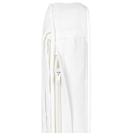 Set Of 6 Outdoor Seat Pad Cushions White String Tied Zip Fastener Uv Resistant Beliani