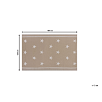 Outdoor Rug Mat Beige Synthetic 120 X 180 Cm Star Pattern Eco Friendly Modern Beliani