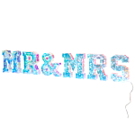 6 Piece Led Decoration Multicolour Iridescent Letter Lights Mr&mrs Lighted Signs Usb Powdered Beliani