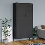 Vidaxl Wardrobe Anthracite 90x50x180 Cm Steel