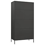 Vidaxl Wardrobe Anthracite 90x50x180 Cm Steel