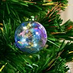 Homcom 5ft Pre Lit Christmas Tree Artificial Tree Fiber Optic Holiday Home Xmas Indoor Decoration With Golden Stand Green