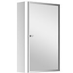 Homcom 60l X 40w X 13t Cm Stainless Steel Wall Mirror Cabinet-silver