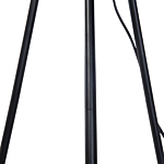 Floor Lamp Black Metal 149 Cm Tripod Polycotton Drum Shade Modern Design Beliani