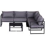 Outsunny 6pcs Outdoor Sectional Sofa Set Conversation Aluminum Frame W/ Cushion