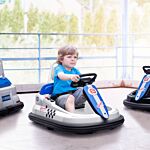 Homcom Electric Kids Bumper Car, 6v 360-degree Rotation Waltzer Car, Battery Powered Ride On Car W/ Music, Horn, Lights For 18-48 Months