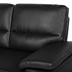 Sofa Black 2 Seater Faux Leather Living Room Beliani