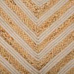Area Rug Carpet Beige Cotton Jute Geometric Pattern 80 X 150 Cm Rustic Boho Beliani