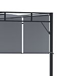 Outsunny 3 X 3(m) Steel Pergola Gazebo Garden Shelter With Retractable Roof Canopy For Outdoor, Patio, Dark Grey