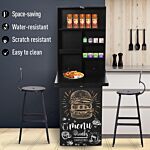 Homcom Folding Wall-mounted Drop-leaf Table With Chalkboard Shelf Multifunction Black