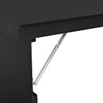 Homcom Folding Wall-mounted Drop-leaf Table With Chalkboard Shelf Multifunction Black