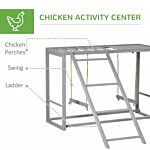 Pawhut Walk In Chicken Run With Chicken Activity Shelf And Cover, 3 X 6 X 2m