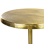 Side Table Gold Metal 29 X 29 X 49 Cm Accent Pineapple End Table Glam Living Room Beliani