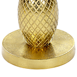 Side Table Gold Metal 29 X 29 X 49 Cm Accent Pineapple End Table Glam Living Room Beliani